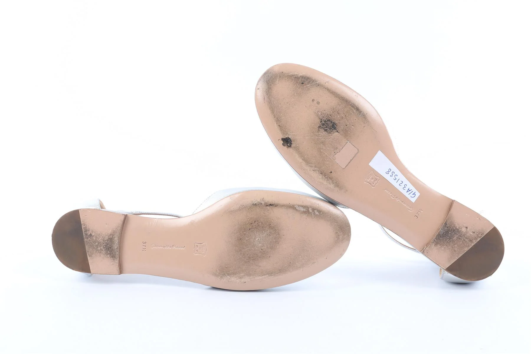 GIANVITO ROSSI SILVER LEATHER FLATS EU 37.5 UK 4.5 US 7.5 - Image 7
