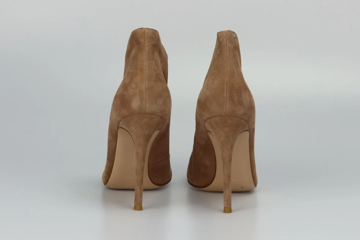 GIANVITO ROSSI SUEDE PEEP TOE ANKLE BOOTS EU 38.5 UK 5.5 US 8.5 - Image 4