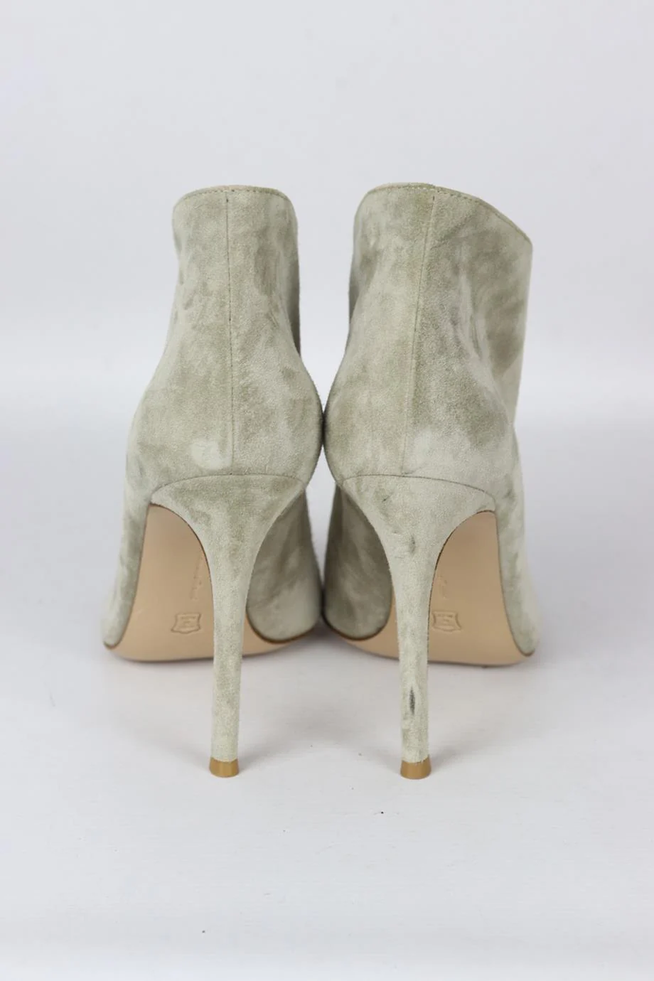 GIANVITO ROSSI SUEDE PEEP TOE ANKLE BOOTS EU 38 UK 5 US 8 - Image 4