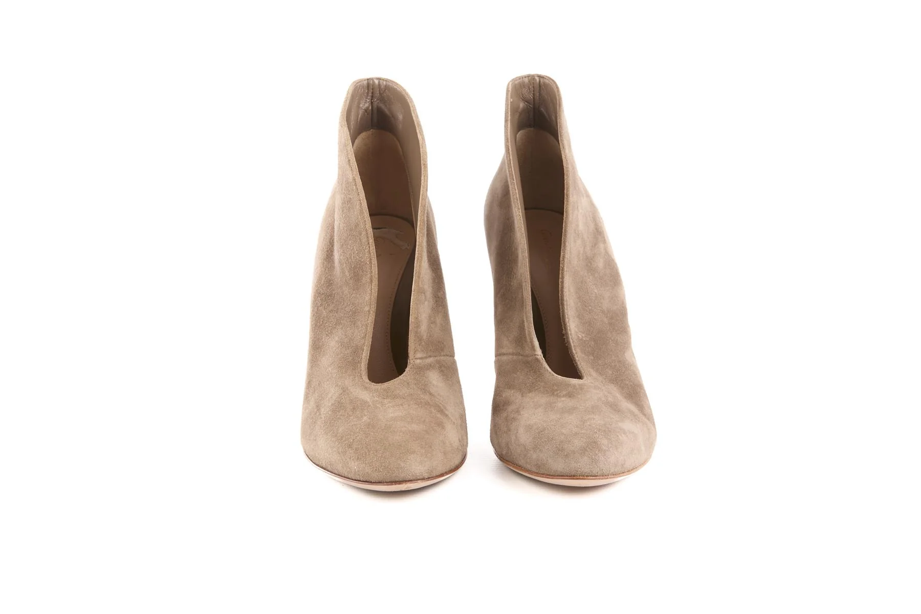 GIANVITO ROSSI TAUPE SUEDE ANKLE BOOTS EU 38 UK 5 US 8 - Image 3