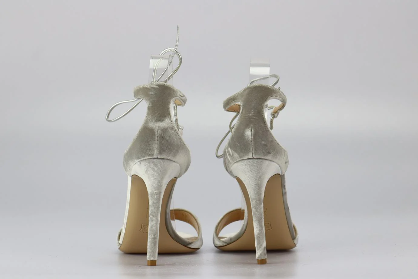 GIANVITO ROSSI TIE FRONT VELVET SANDALS EU 38 UK 5 US 8 - Image 4