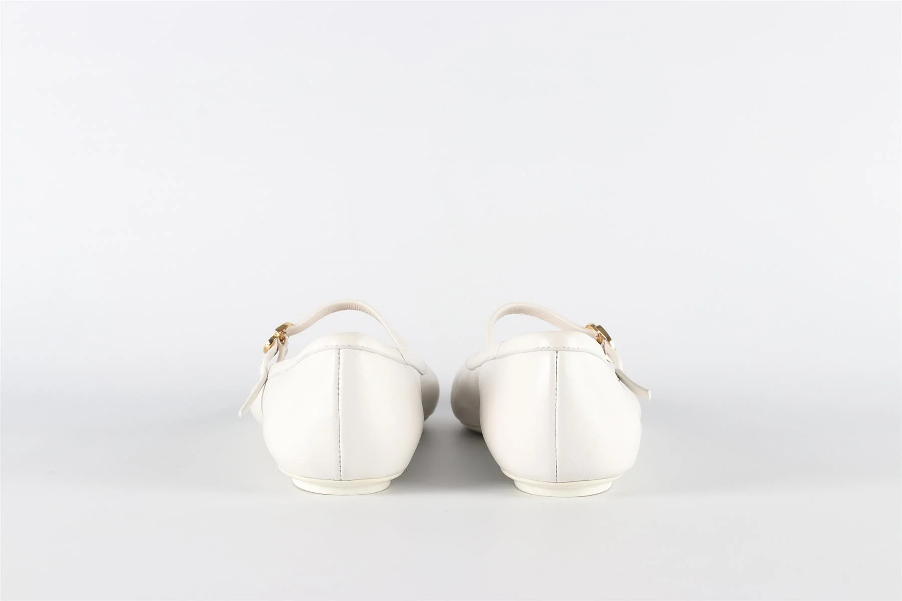 GIANVITO ROSSI WHITE LEATHER BALLET FLATS EU 38 UK 5 US 8 - Image 5
