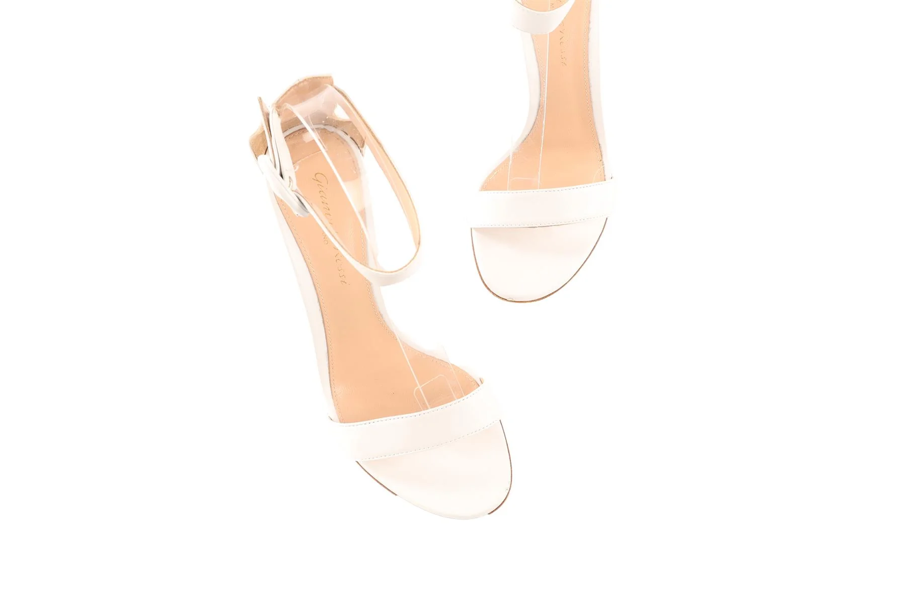 GIANVITO ROSSI WHITE LEATHER SANDALS EU 35.5 UK 2.5 US 5.5 - Image 3