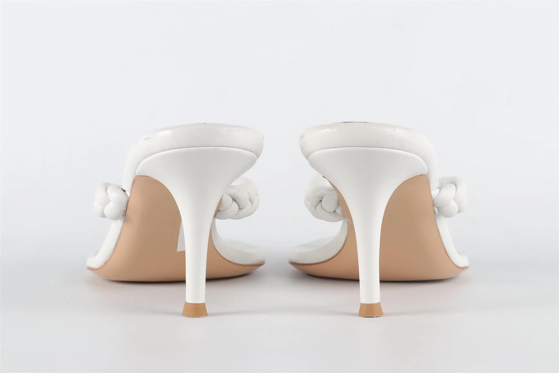 GIANVITO ROSSI WHITE LEATHER THONG SANDALS EU 39 UK 6 US 9 - Image 5