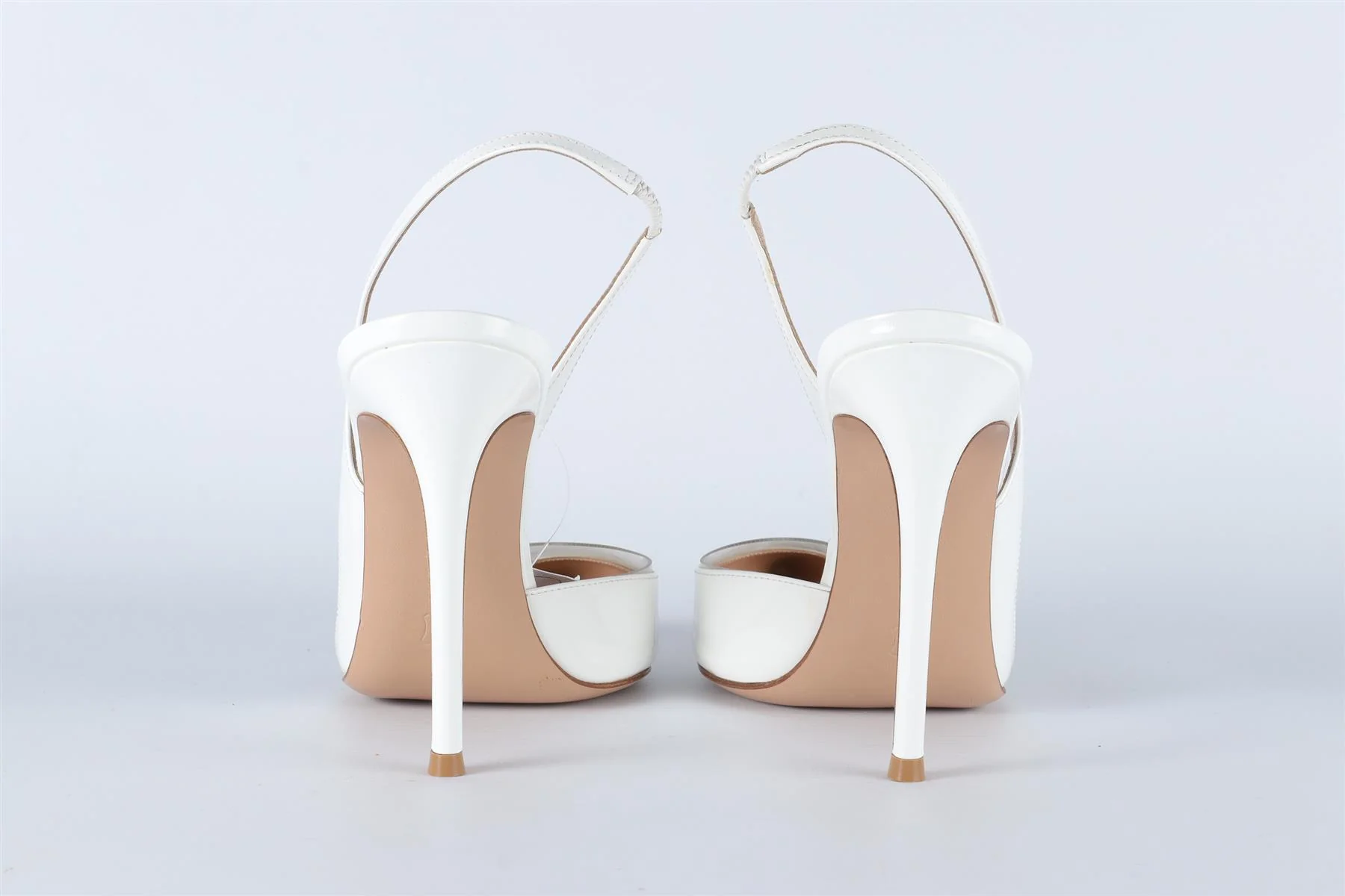 GIANVITO ROSSI WHITE PATENT LEATHER SLINGBACK PUMPS EU 40 UK 7 US 10 - Image 5