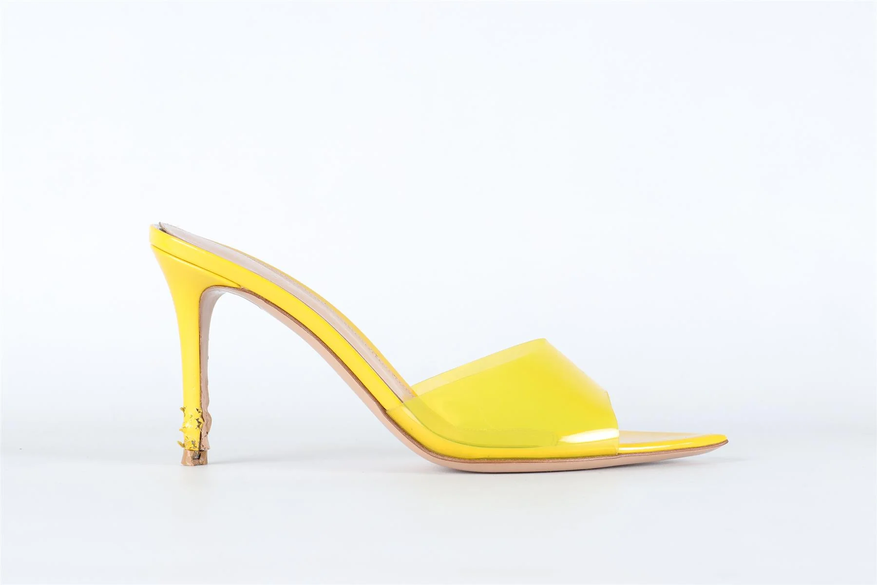GIANVITO ROSSI YELLOW PVC SANDALS EU 38 UK 5 US 8 - Image 2
