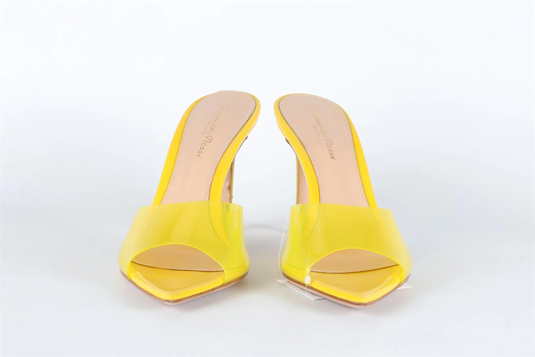 GIANVITO ROSSI YELLOW PVC SANDALS EU 38 UK 5 US 8 - Image 3