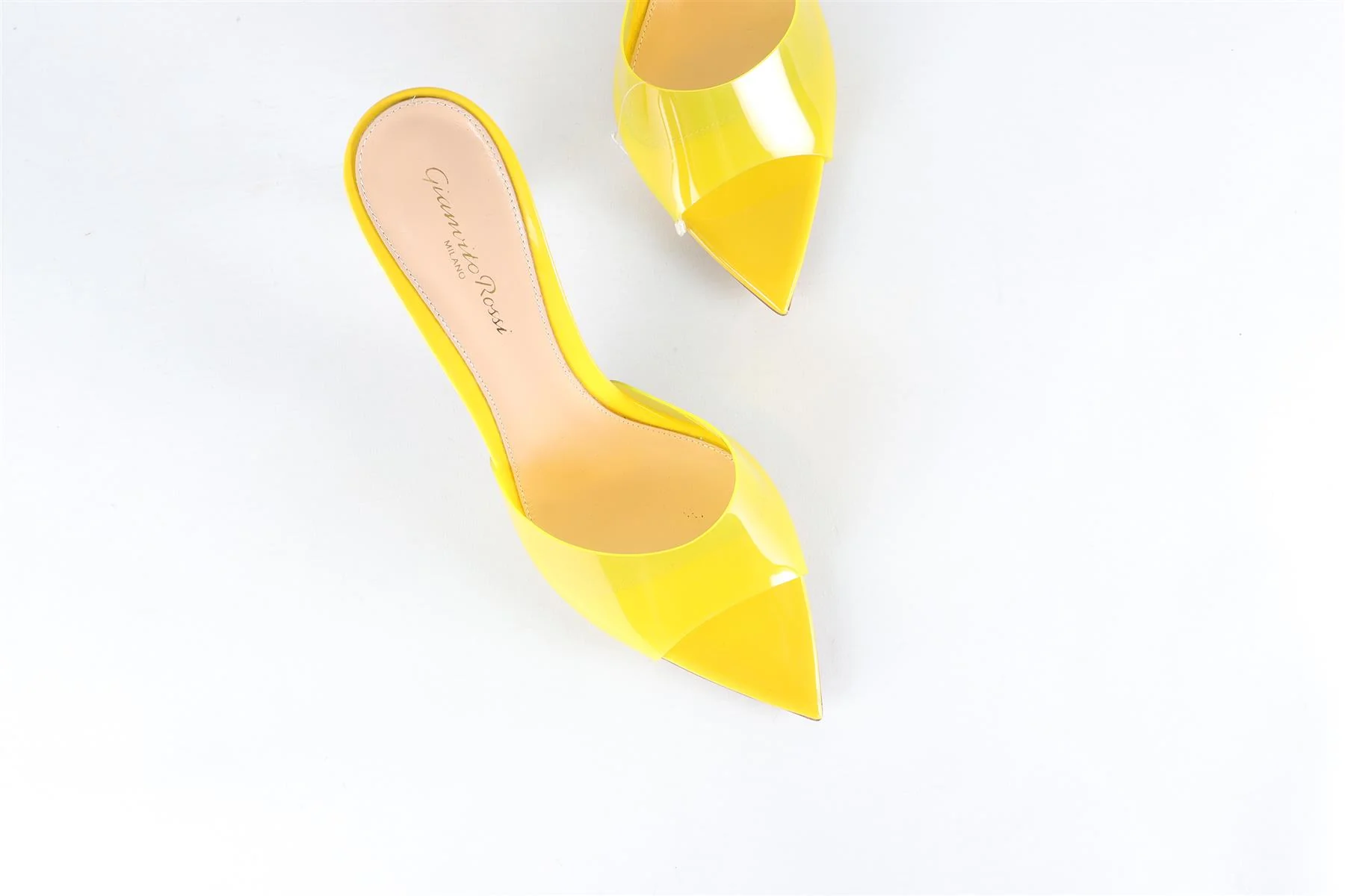 GIANVITO ROSSI YELLOW PVC SANDALS EU 38 UK 5 US 8 - Image 4