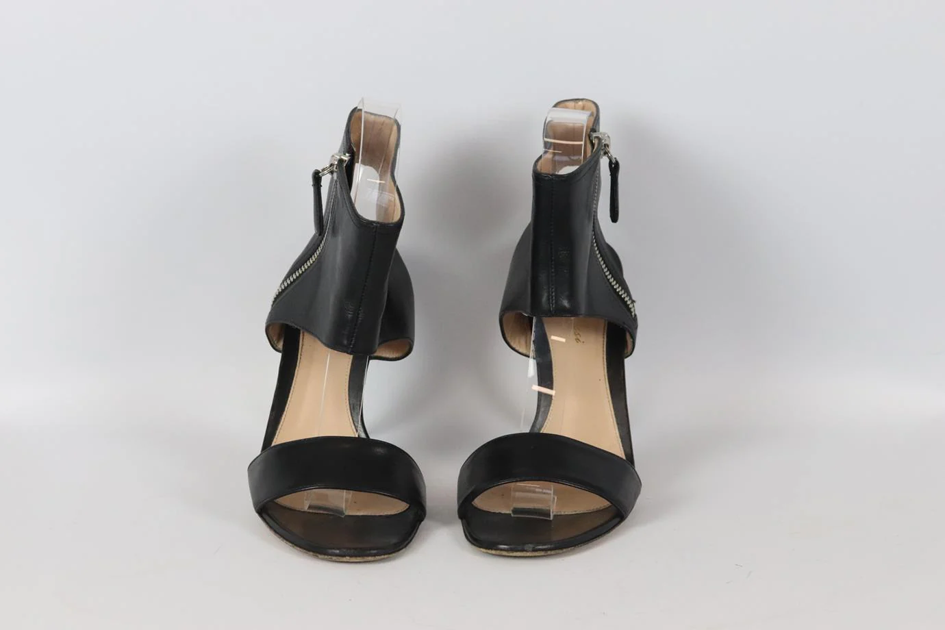 GIANVITO ROSSI ZIP DETAILED LEATHER SANDALS EU 38.5 UK 5.5 US 8.5 - Image 3