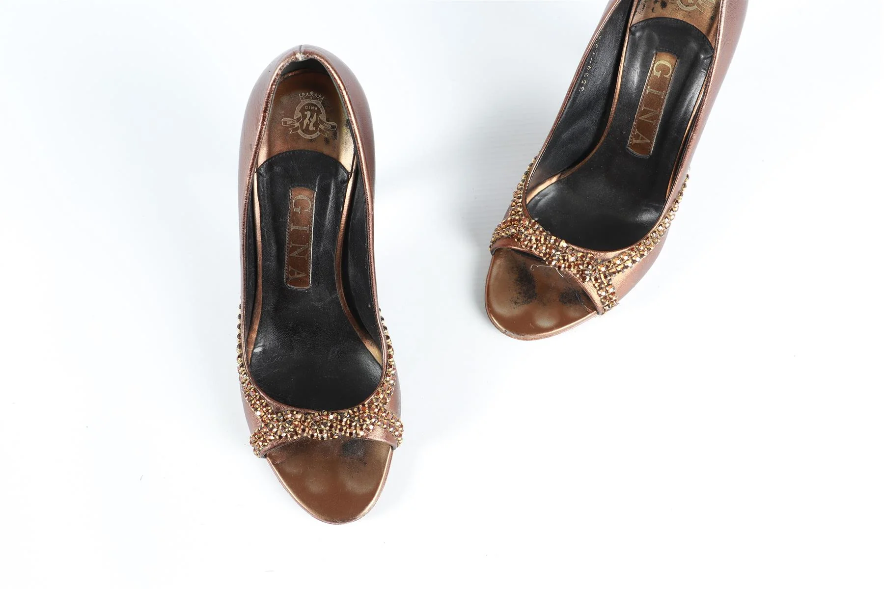 GINA BRONZE LEATHER PUMPS - Image 10