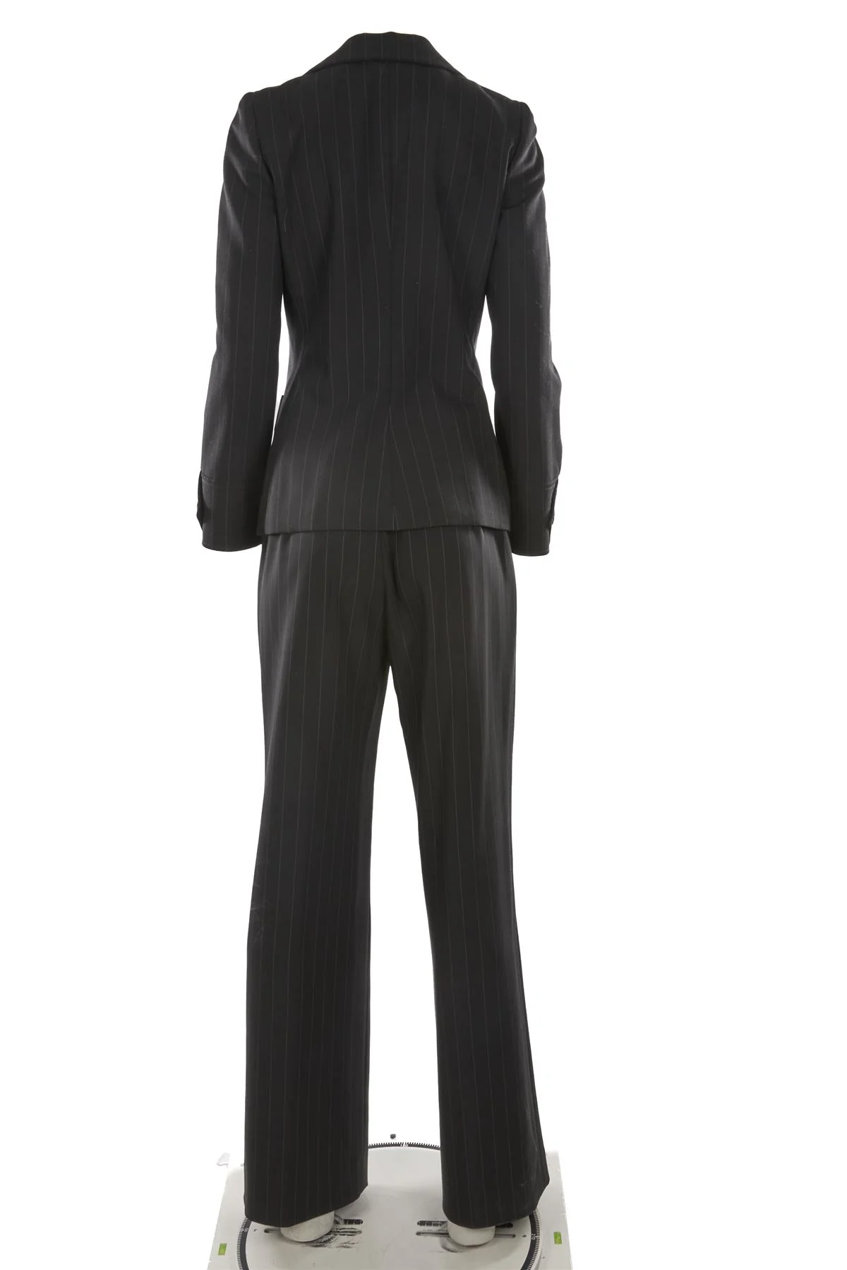 GIORGIO ARMANI BLACK VINTAGE WOOL PANT SUIT UK 8 - Image 4