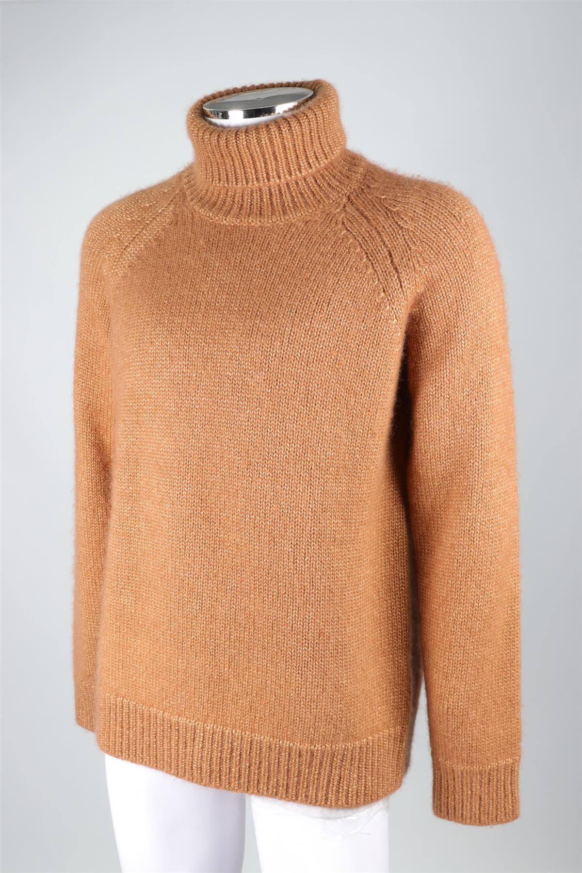 GIULIVA HERITAGE BROWN MEN'S CASHMERE SWEATER SMALL - Image 3