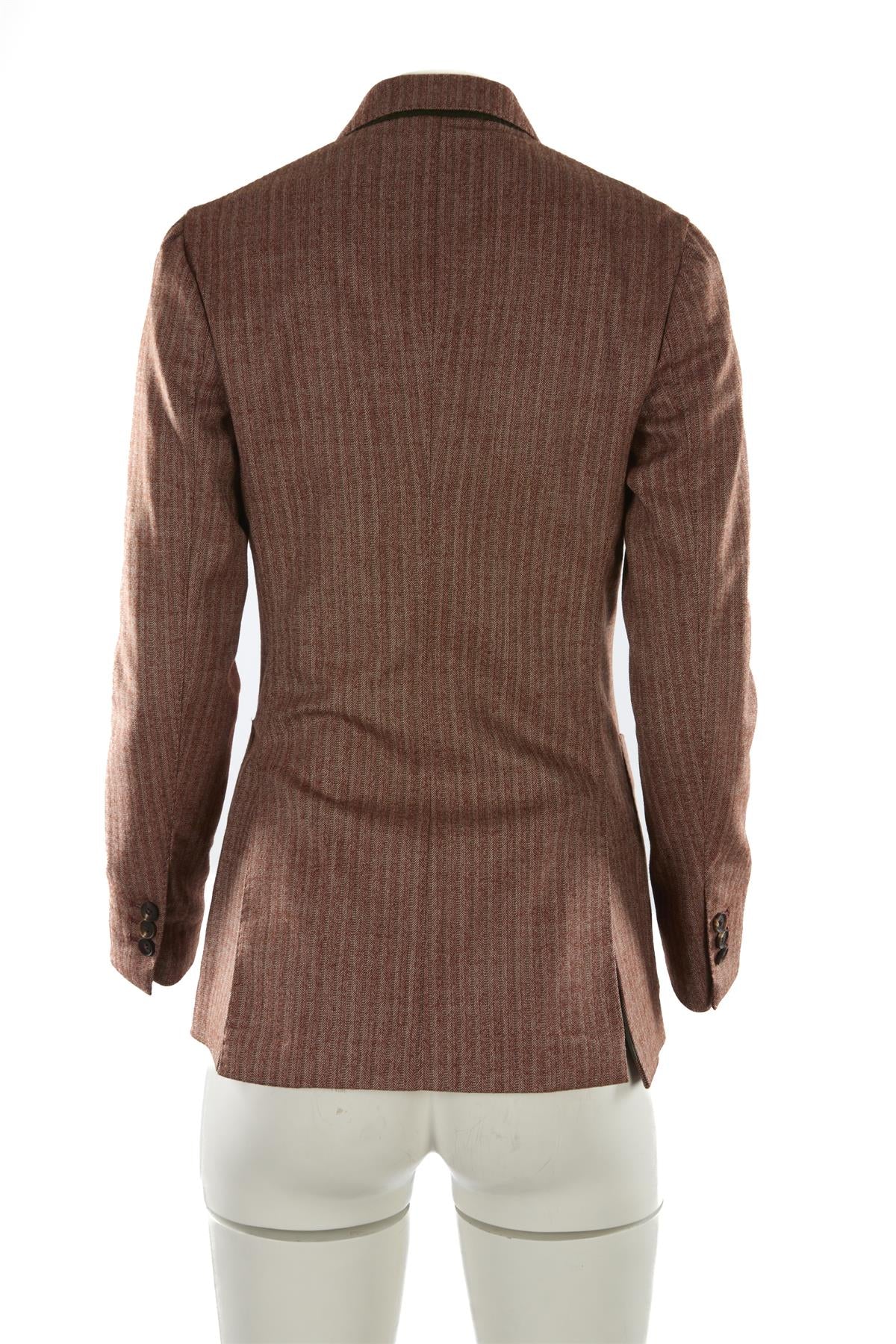 GIULIVA HERITAGE BROWN WOOL BLAZER IT 38 UK 6 - Image 4