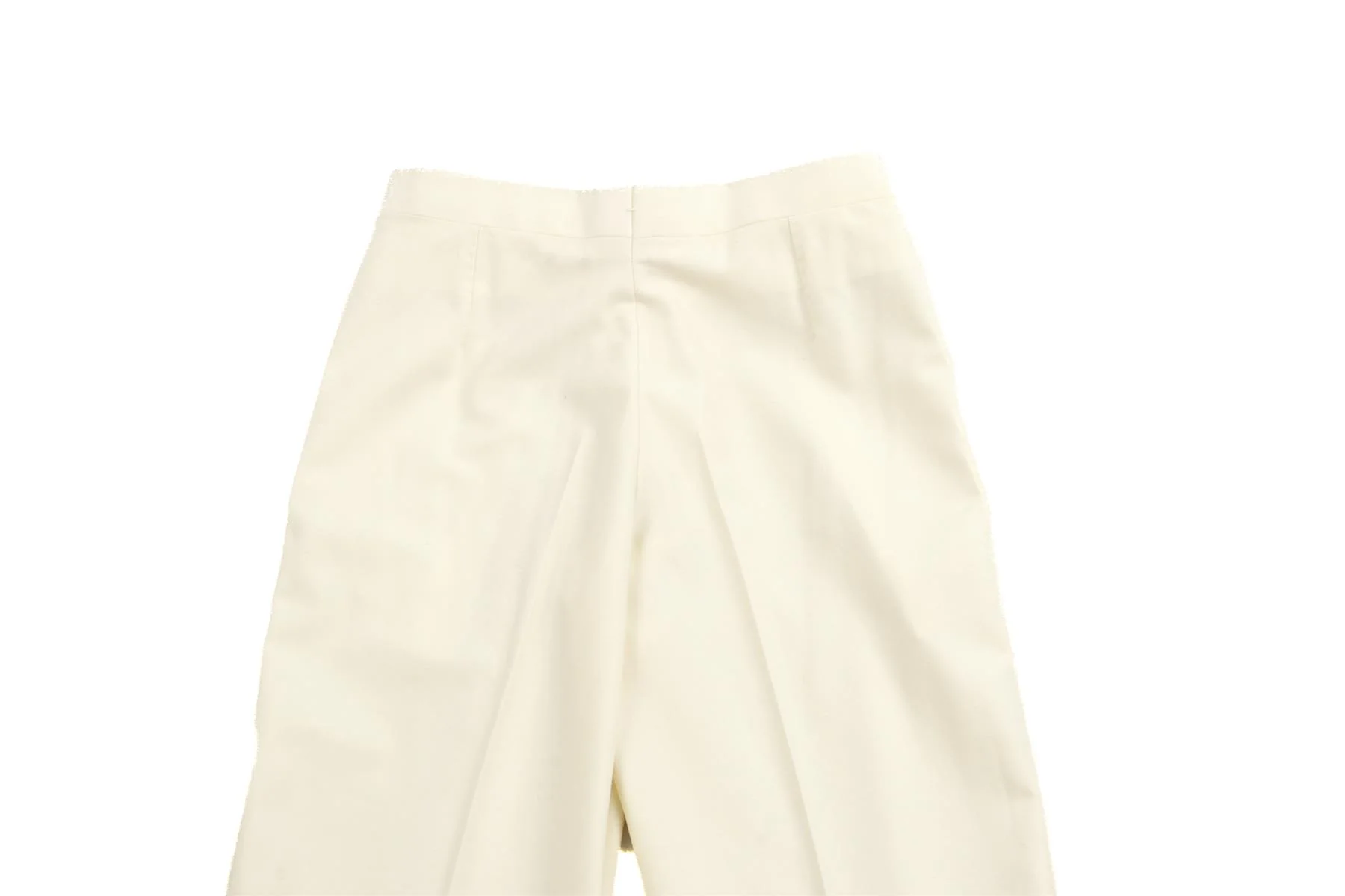 GIULIVA HERITAGE CREAM WOOL STRAIGHT LEG PANTS IT 38 UK 6 - Image 4
