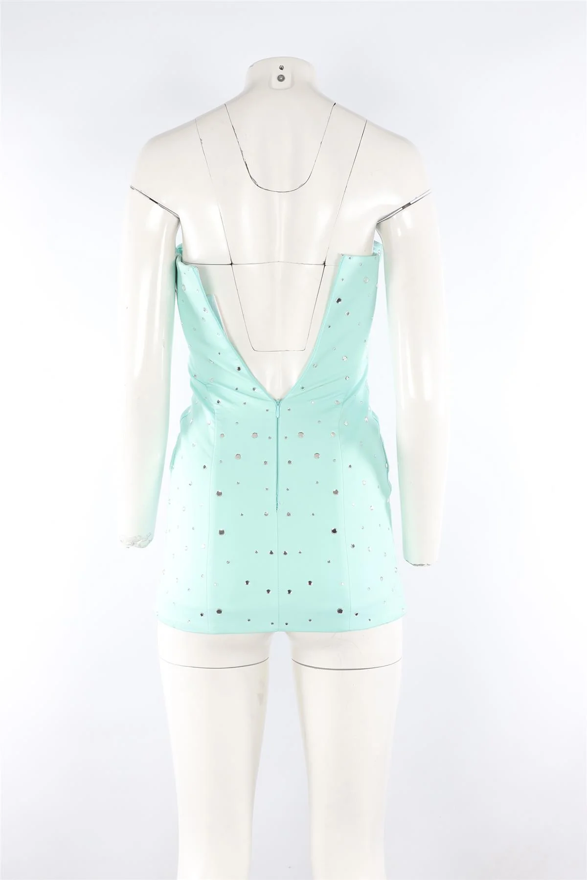 GIUSEPPE DI MORABITO BLUE COTTON MINI DRESS XSMALL - Image 4