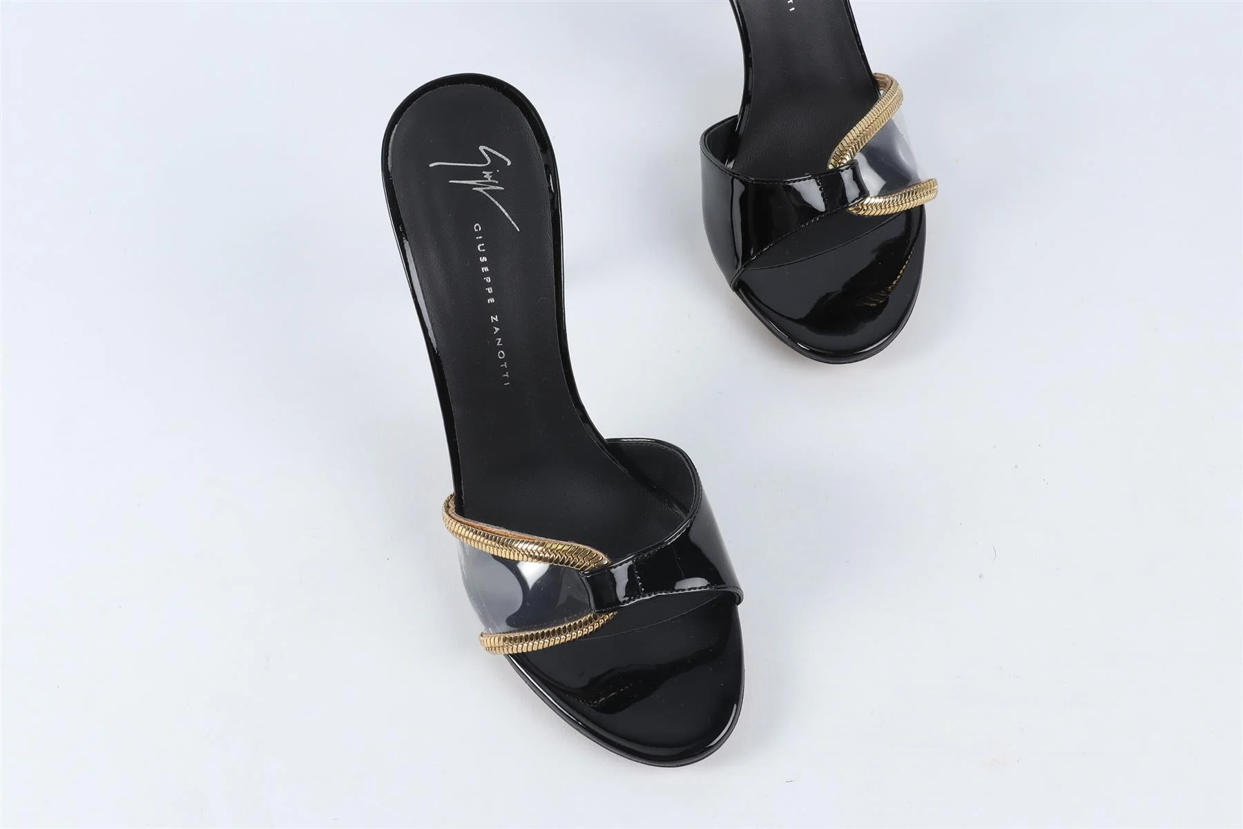 GIUSEPPE ZANOTTI BLACK LEATHER SANDALS EU 38 UK 5 US 8 - Image 4