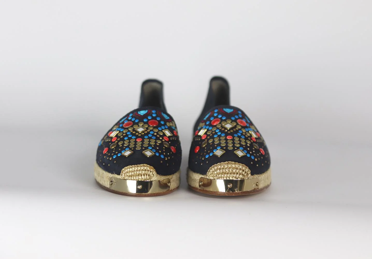 GIUSEPPE ZANOTTI EMBELLISHED SUEDE ESPADRILLES EU 38 UK 5 US 8 - Image 3