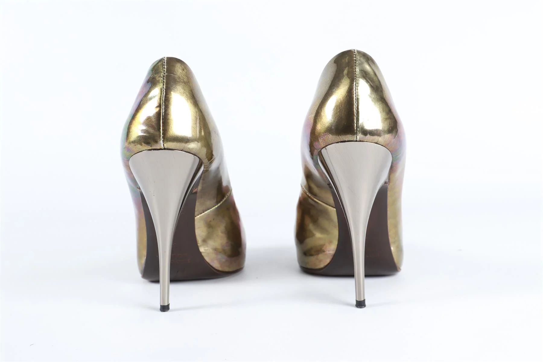GIUSEPPE ZANOTTI GOLD LEATHER PUMPS - Image 5