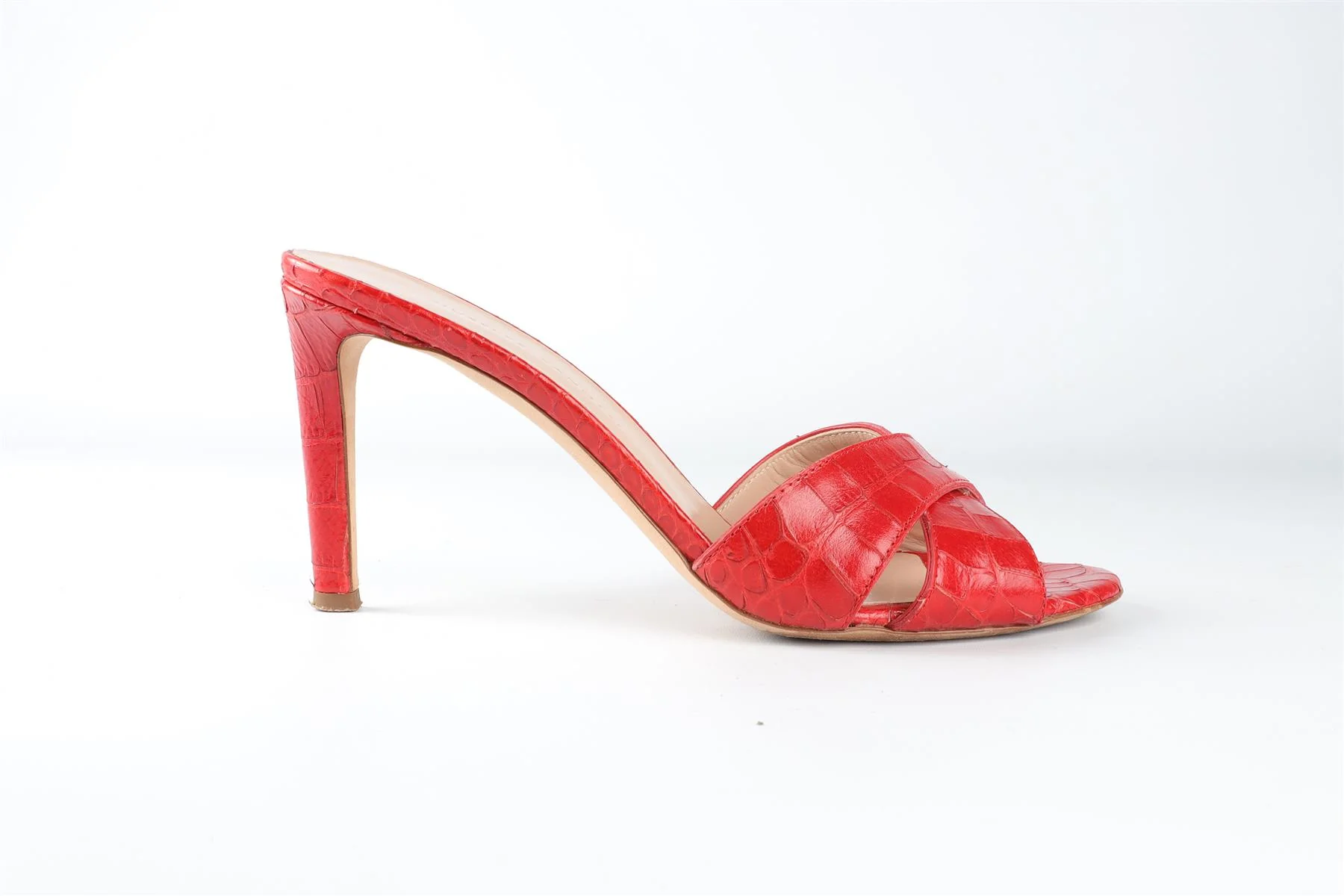 GIUSEPPE ZANOTTI RED LEATHER MULES EU 36 UK 3 US 6 - Image 2