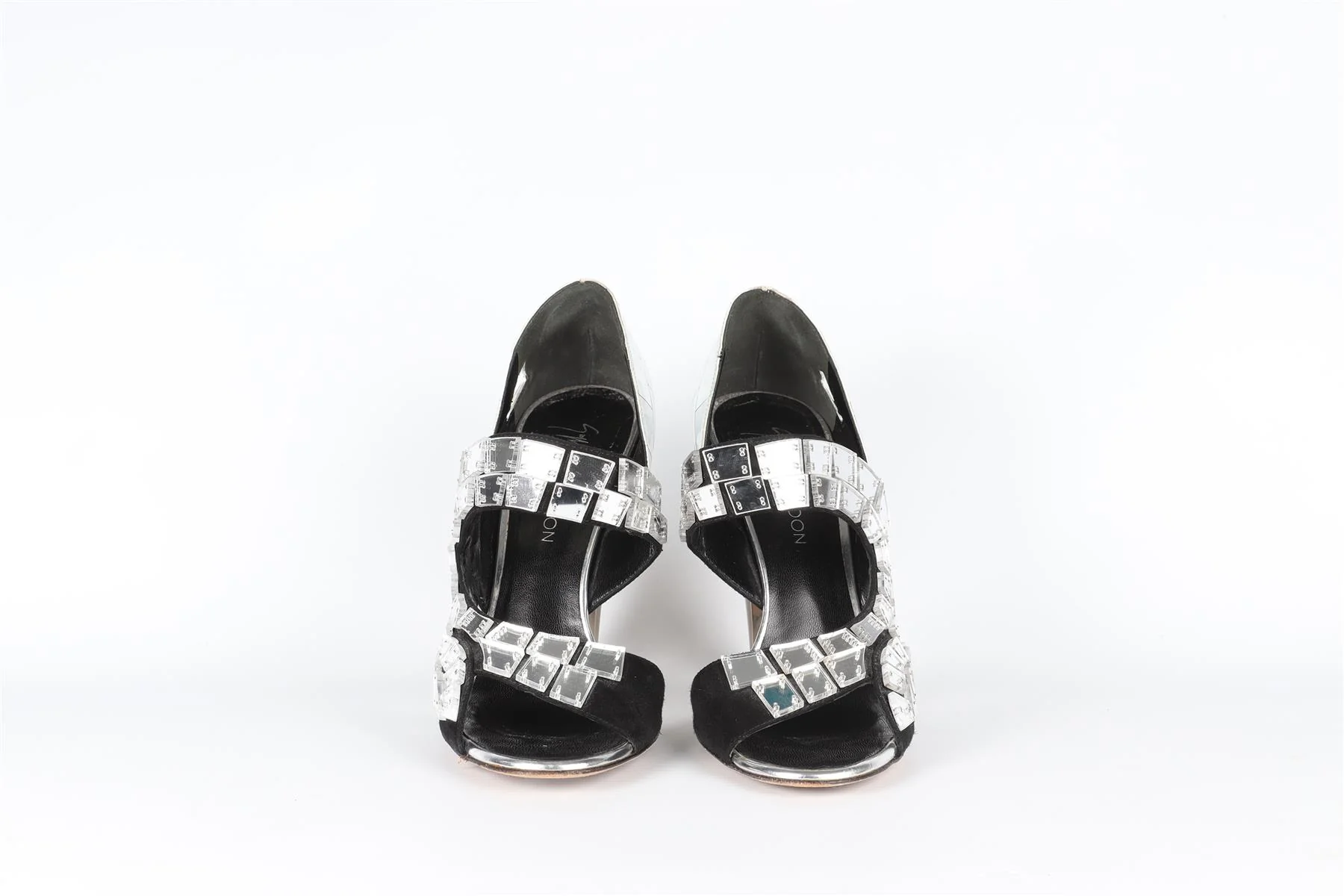 GIUSEPPE ZANOTTI + THAKOON BLACK SUEDE SANDALS EU 39.5 UK 6.5 US 9.5 - Image 3