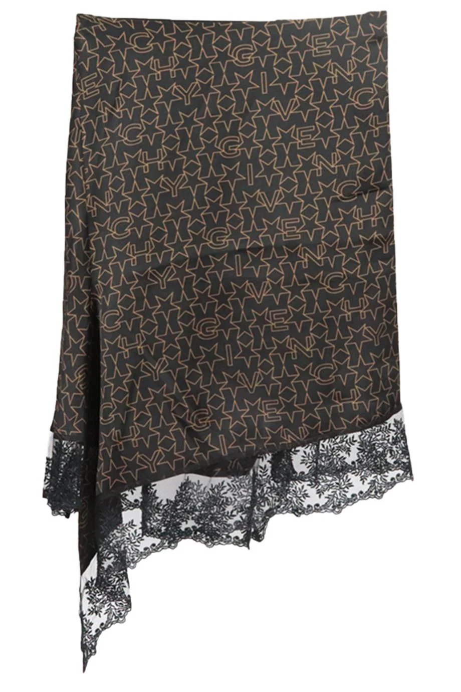 GIVENCHY ASYMMETRIC PRINTED SILK MINI SKIRT FR 34 UK 6