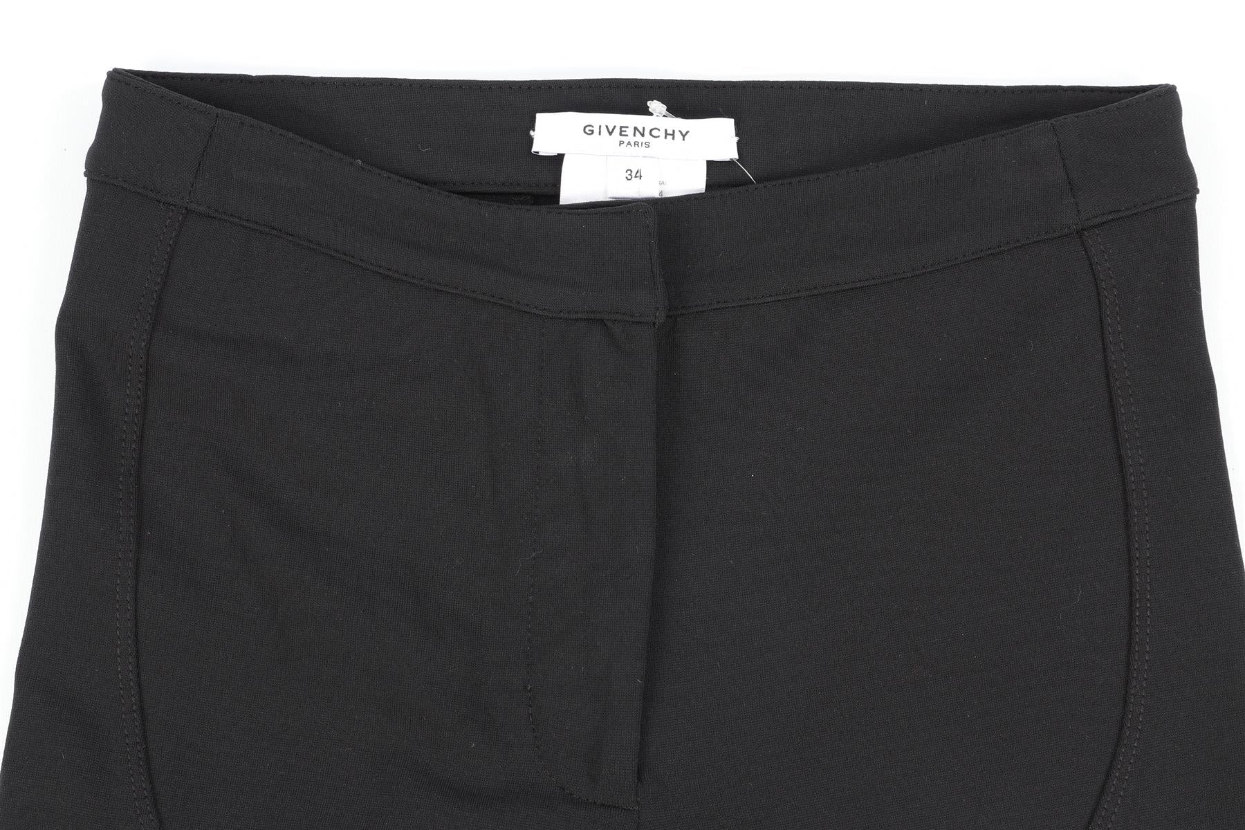 GIVENCHY BLACK CREPE SKINNY PANTS FR 34 UK 6 - Image 3