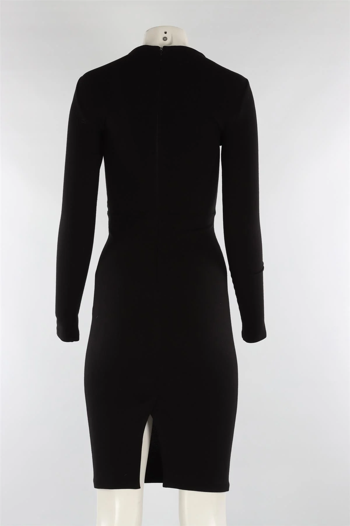 GIVENCHY BLACK KNIT MIDI DRESS FR 34 UK 6 - Image 4