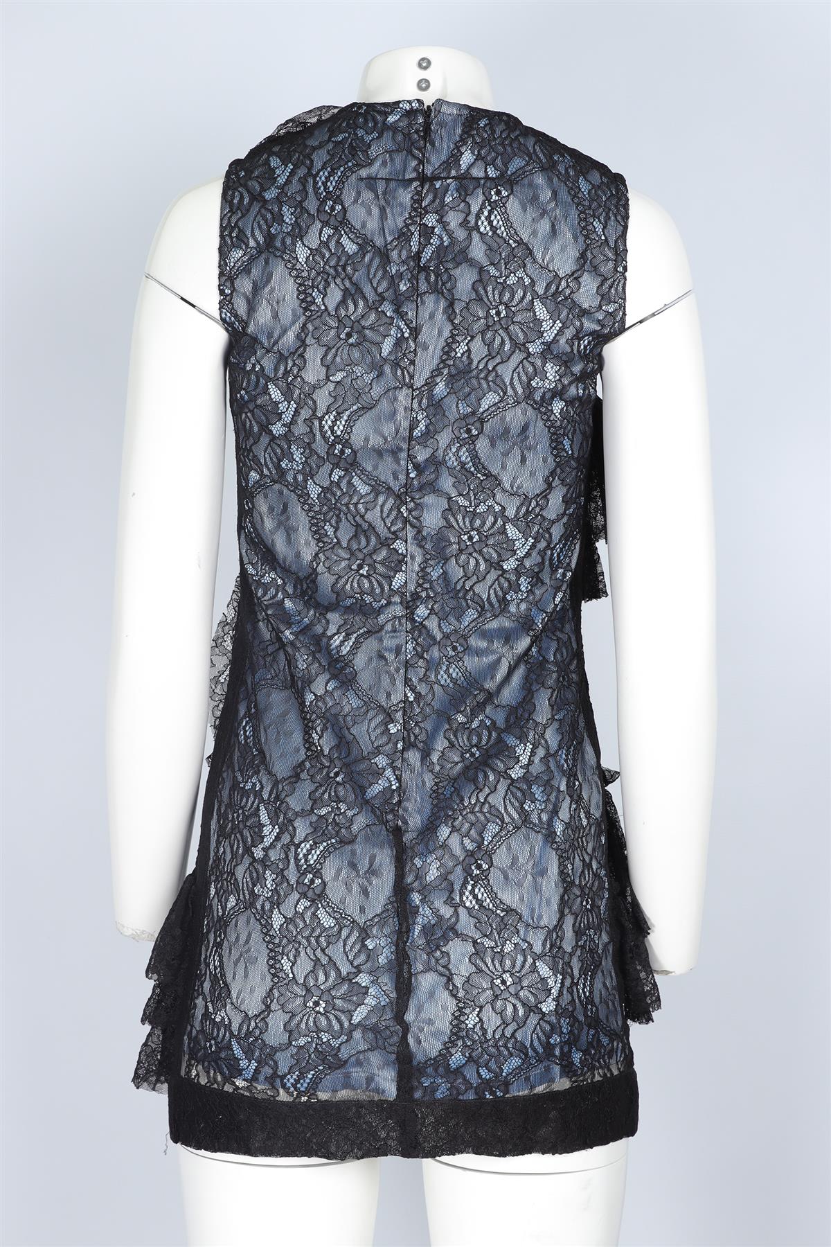 GIVENCHY BLACK LACE MINI DRESS UK 8 - Image 4