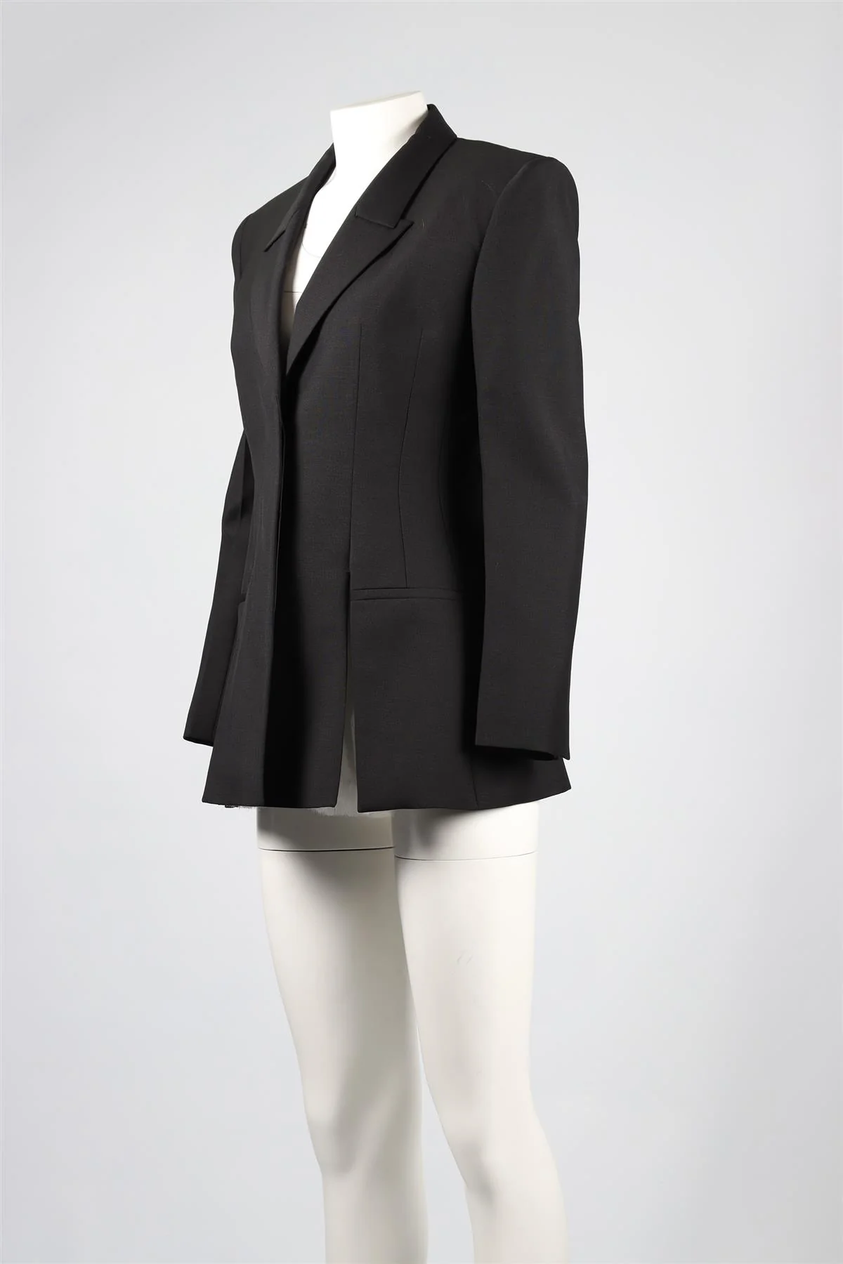 GIVENCHY BLACK WOOL BLEND BLAZER FR 42 UK 14 - Image 3
