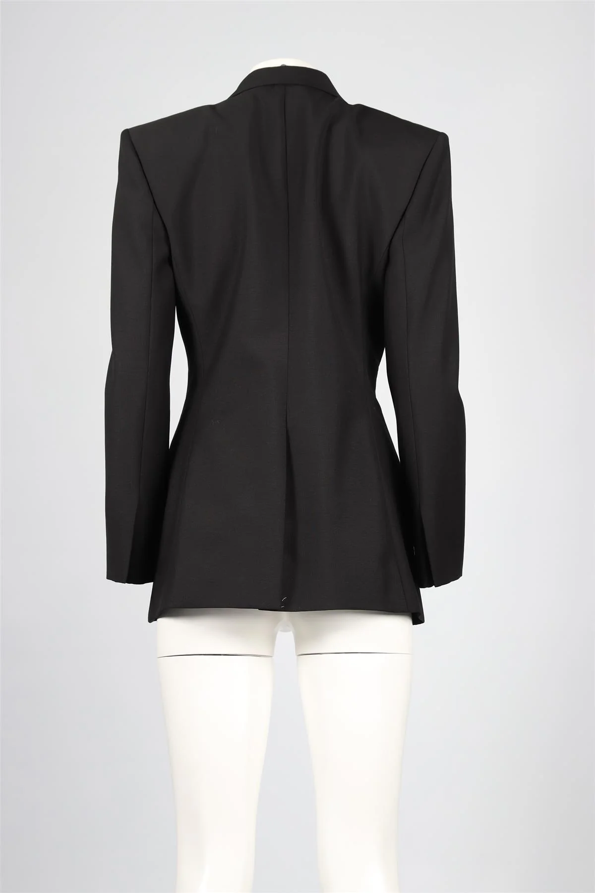 GIVENCHY BLACK WOOL BLEND BLAZER FR 42 UK 14 - Image 4