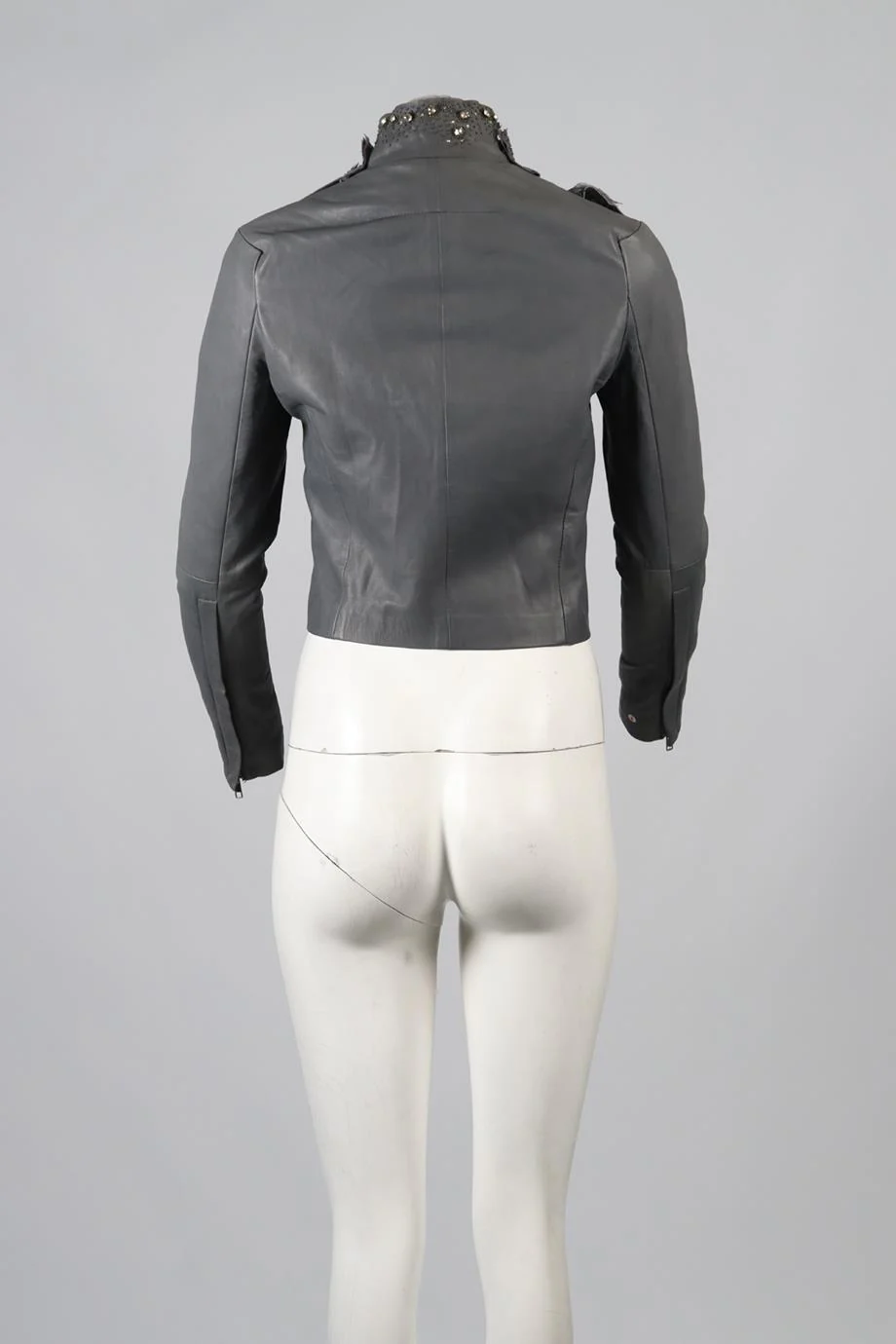 GIVENCHY CRYSTAL AND LEATHER JACKET FR 38 UK 10 - Image 4