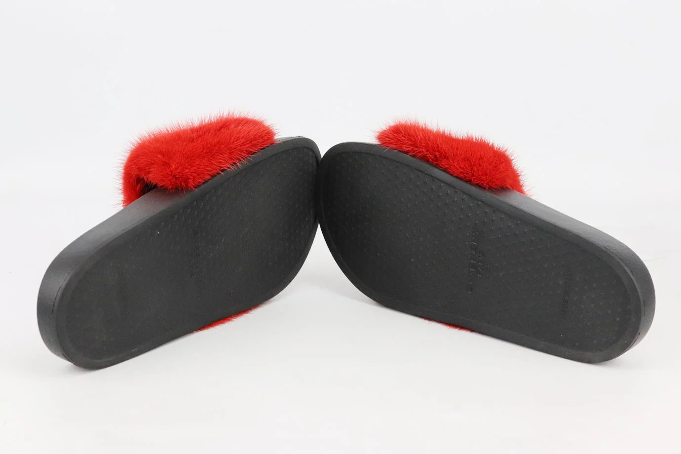 GIVENCHY FUR AND RUBBER SLIDES EU 38 UK 5 US 8 - Image 4