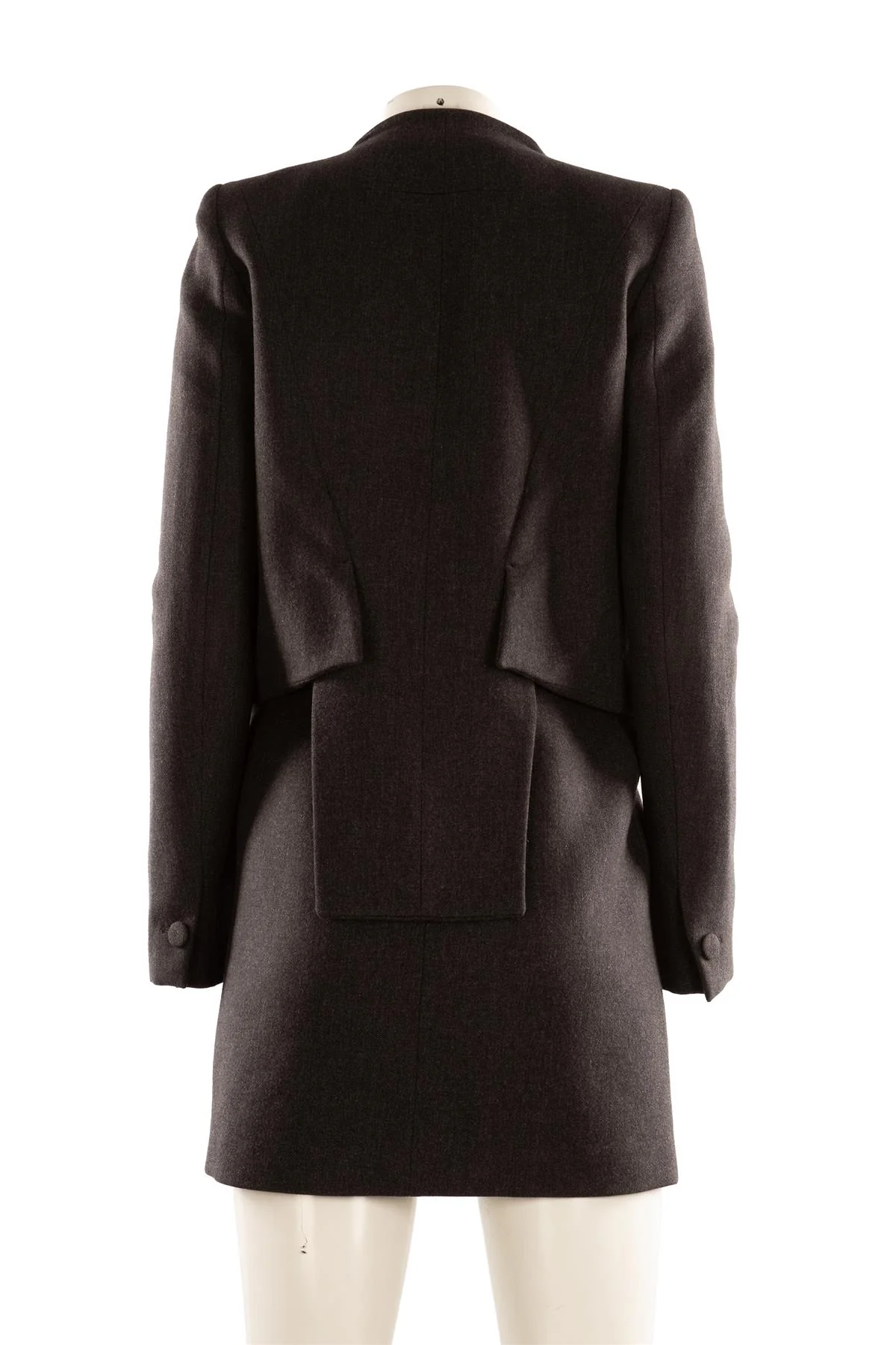 GIVENCHY GREY WOOL COAT FR 38 UK 10 - Image 4