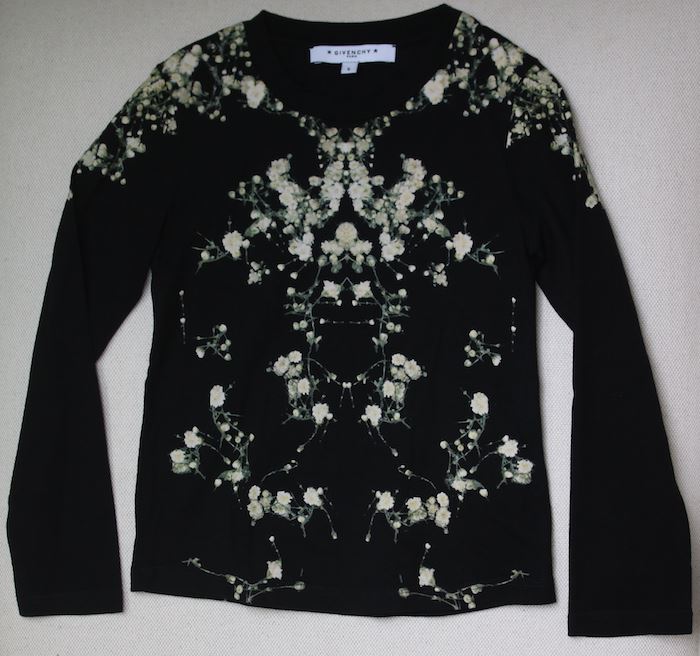 GIVENCHY KIDS GIRLS BLACK FLORAL T-SHIRT 5 YEARS - Image 2