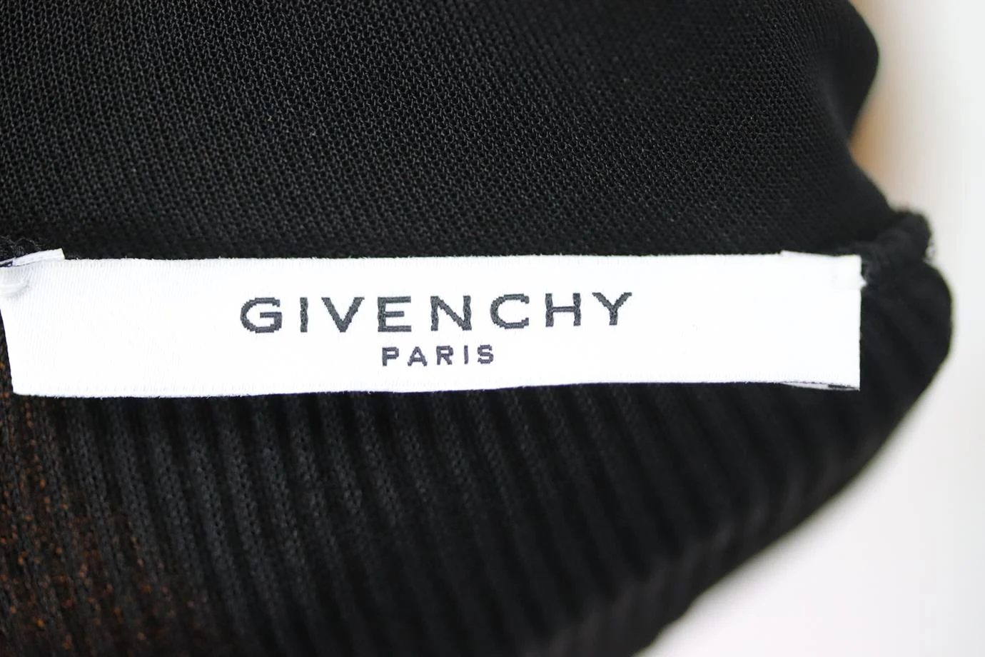 GIVENCHY LACE TRIMMED RIBBED KNIT TOP SMALL - Image 5