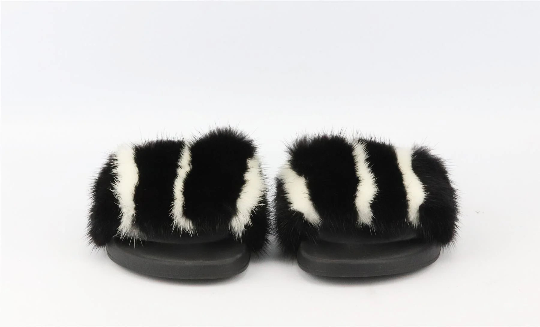 GIVENCHY MINK FUR AND RUBBER SLIDES EU 38 UK 5 US 8 - Image 3