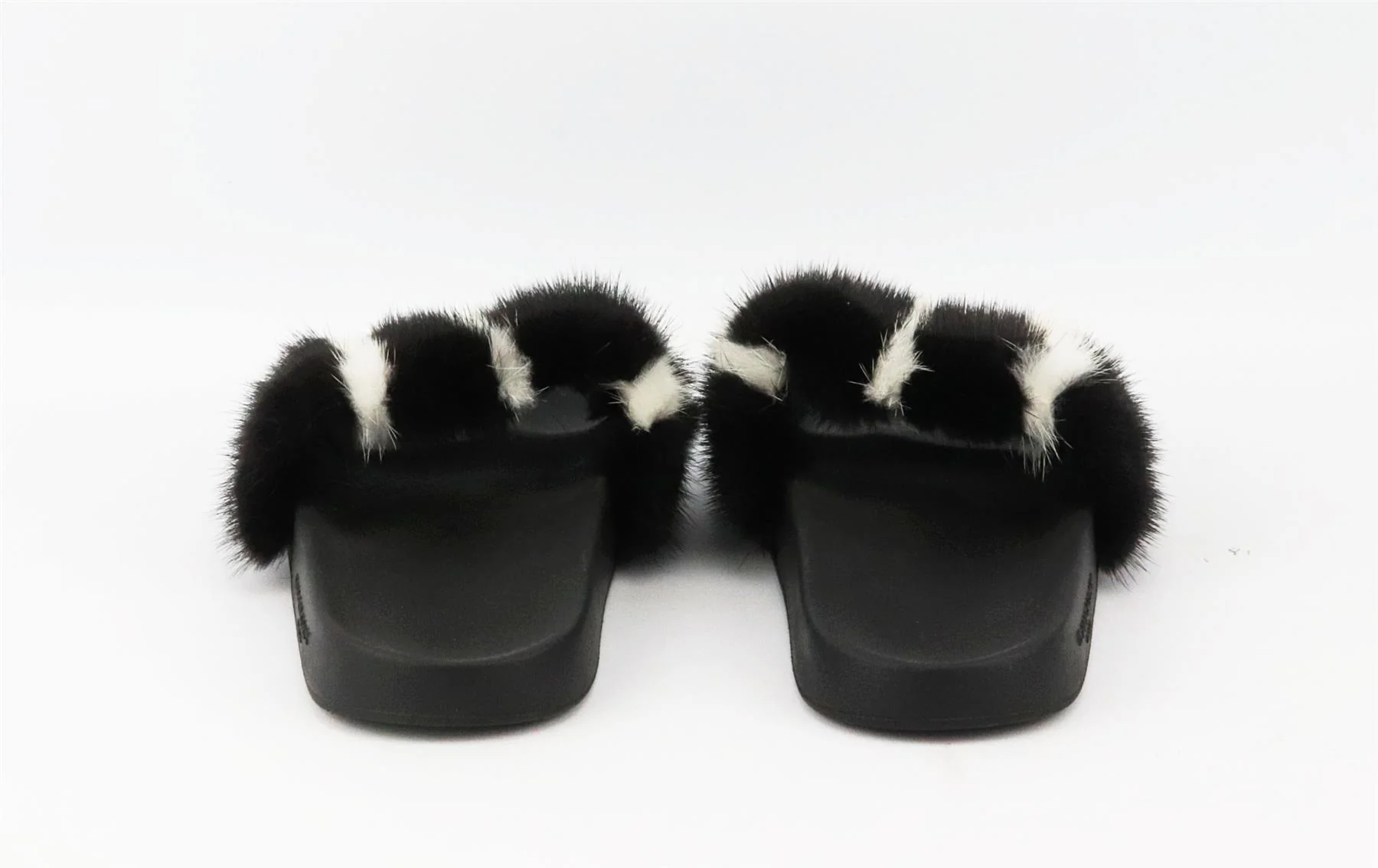 GIVENCHY MINK FUR AND RUBBER SLIDES EU 38 UK 5 US 8 - Image 4