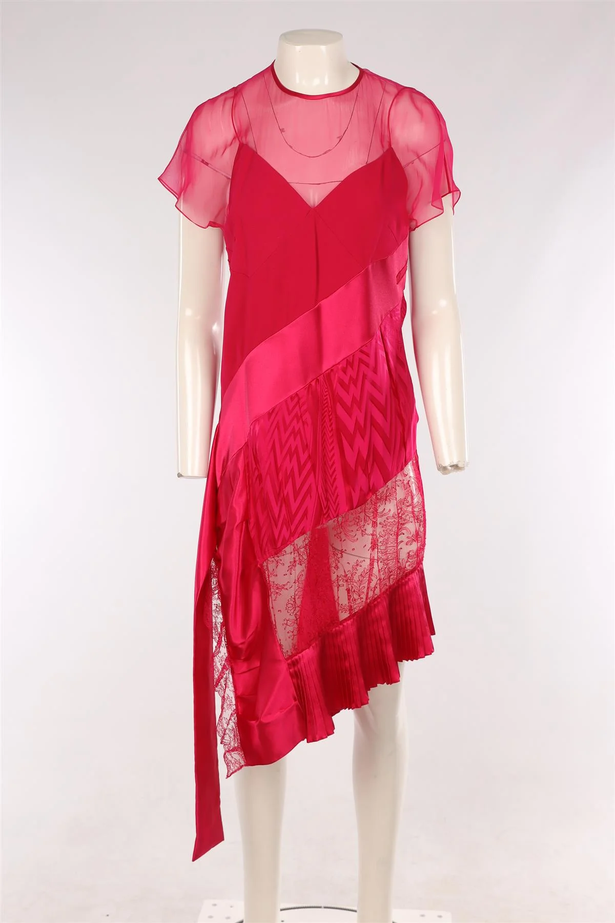 GIVENCHY PINK SILK MIDI DRESS FR 38 UK 10 - Image 2