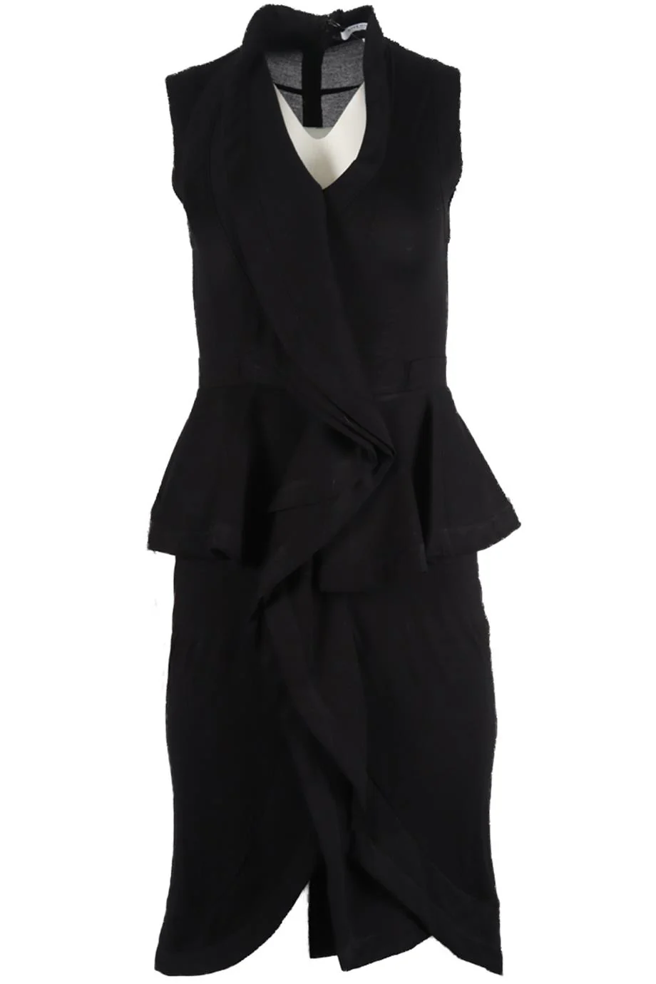 GIVENCHY RUFFLED SILK BLEND MINI DRESS FR 38 UK 10