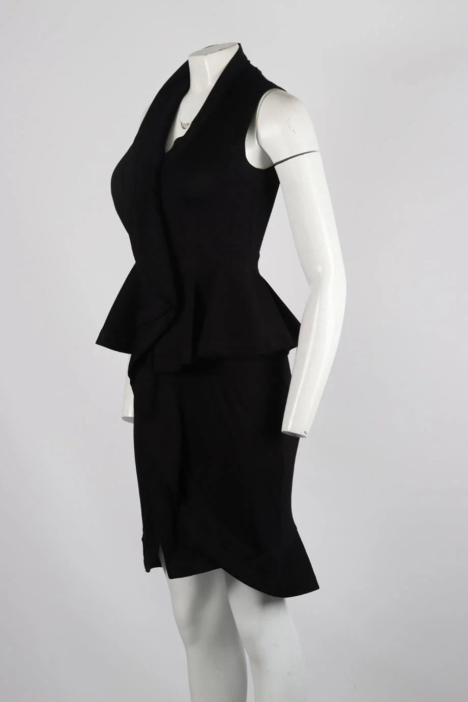 GIVENCHY RUFFLED SILK BLEND MINI DRESS FR 38 UK 10 - Image 3