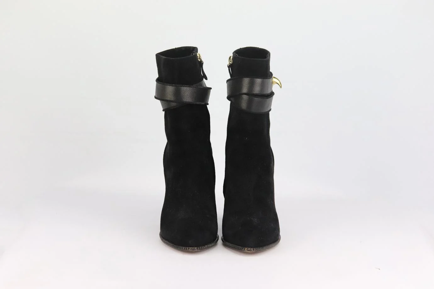 GIVENCHY SHARK LOCK SUEDE WEDGE ANKLE BOOTS EU 38 UK 5 US 8 - Image 3