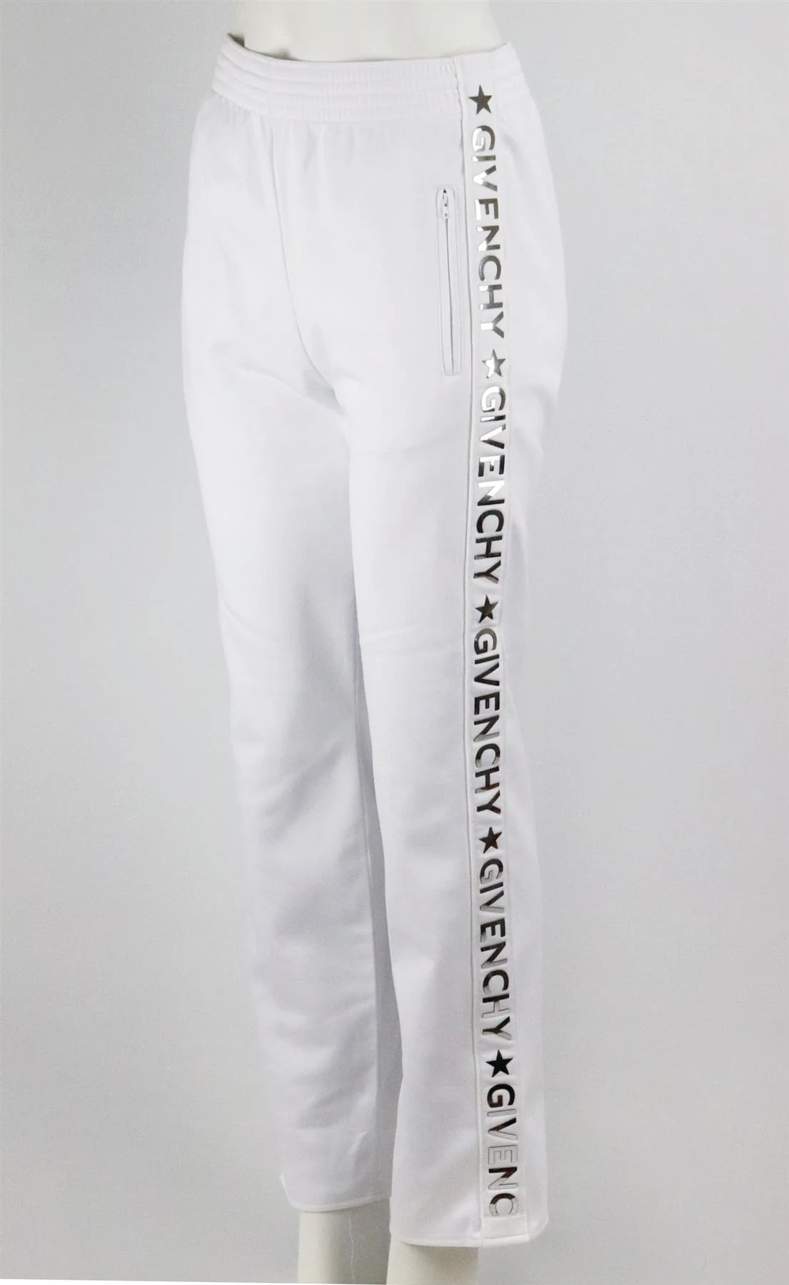 GIVENCHY STRIPED JERSEY TRACK PANTS FR 36 UK 8 - Image 3