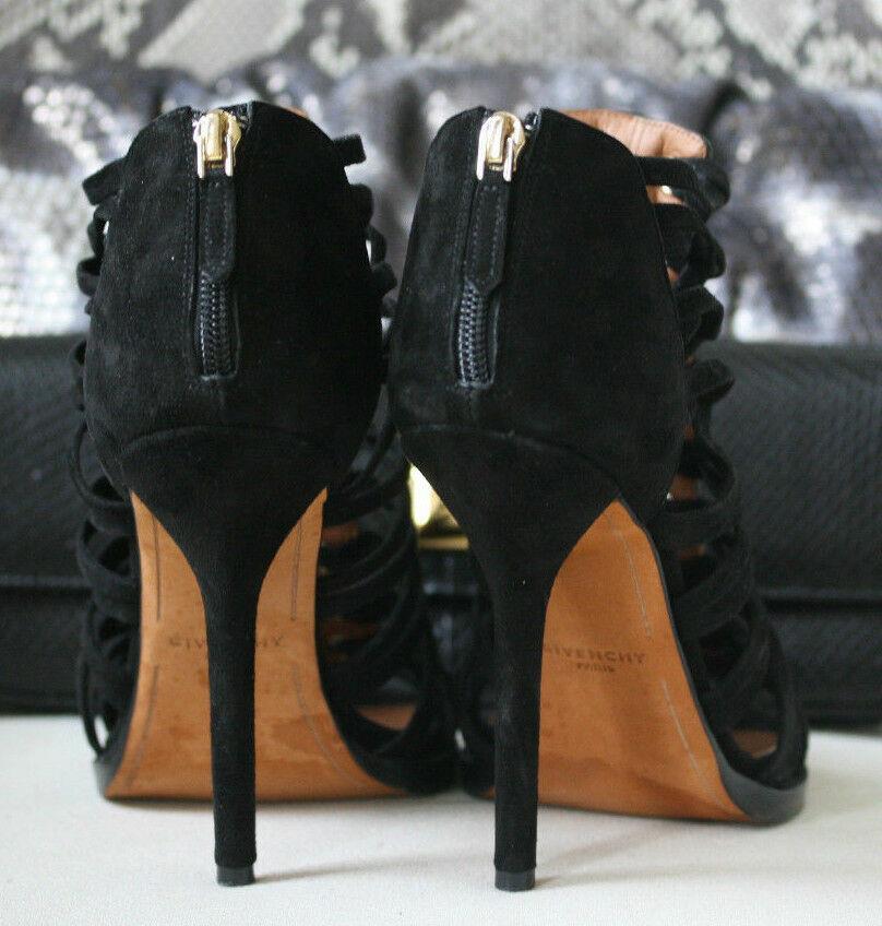 GIVENCHY ZENAIDE EYELET EMBELLISHED SUEDE SANDALS EU 38.5 UK 5.5 US 8.5 - Image 4