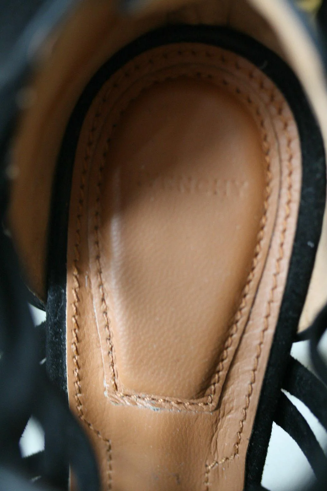 GIVENCHY ZENAIDE EYELET EMBELLISHED SUEDE SANDALS EU 38.5 UK 5.5 US 8.5 - Image 6