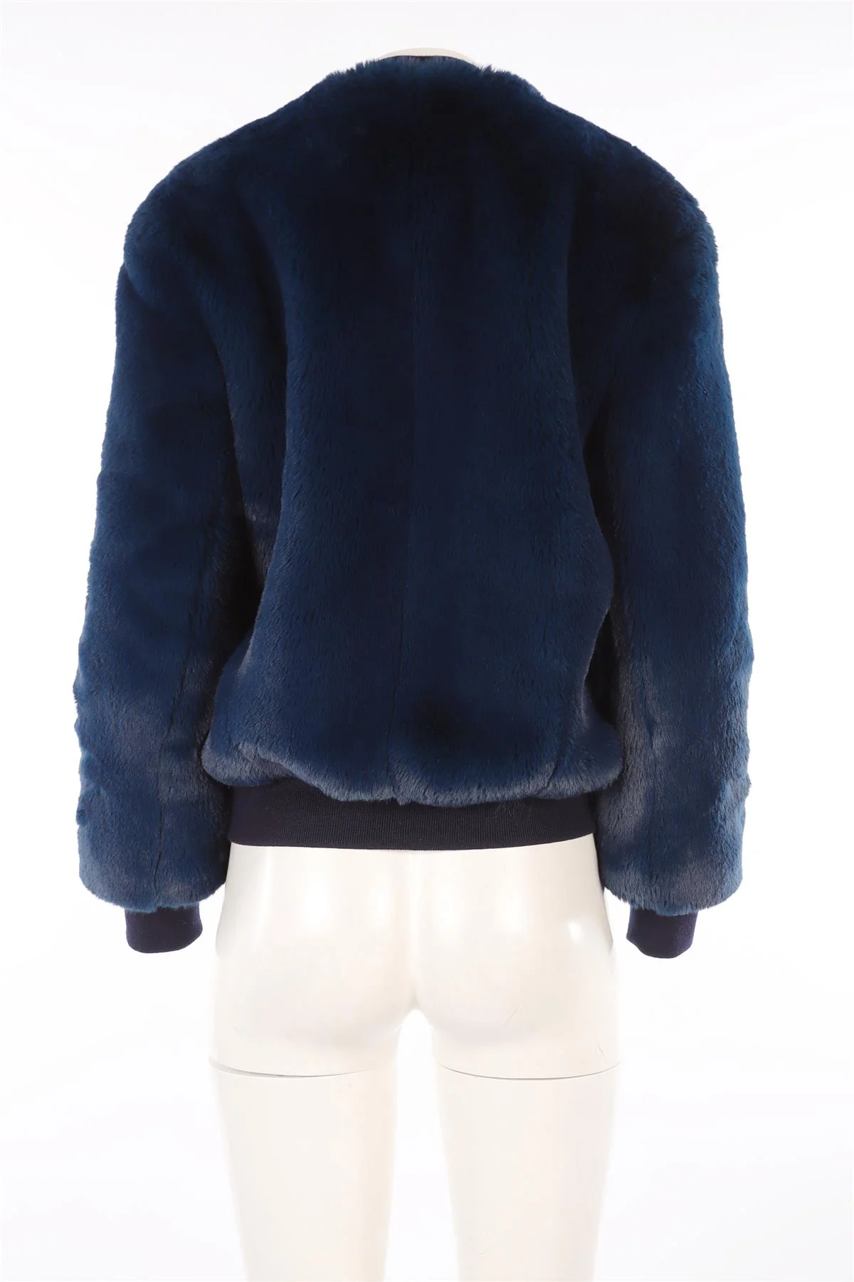 GOLDEN GOOSE DELUXE BRAND BLUE FAUX FUR JACKET XSMALL - Image 4