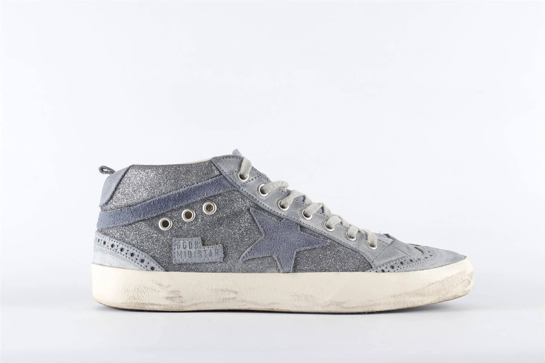 GOLDEN GOOSE DELUXE BRAND BLUE MID STAR LEATHER SNEAKERS EU 40 UK 7 US 10 - Image 2