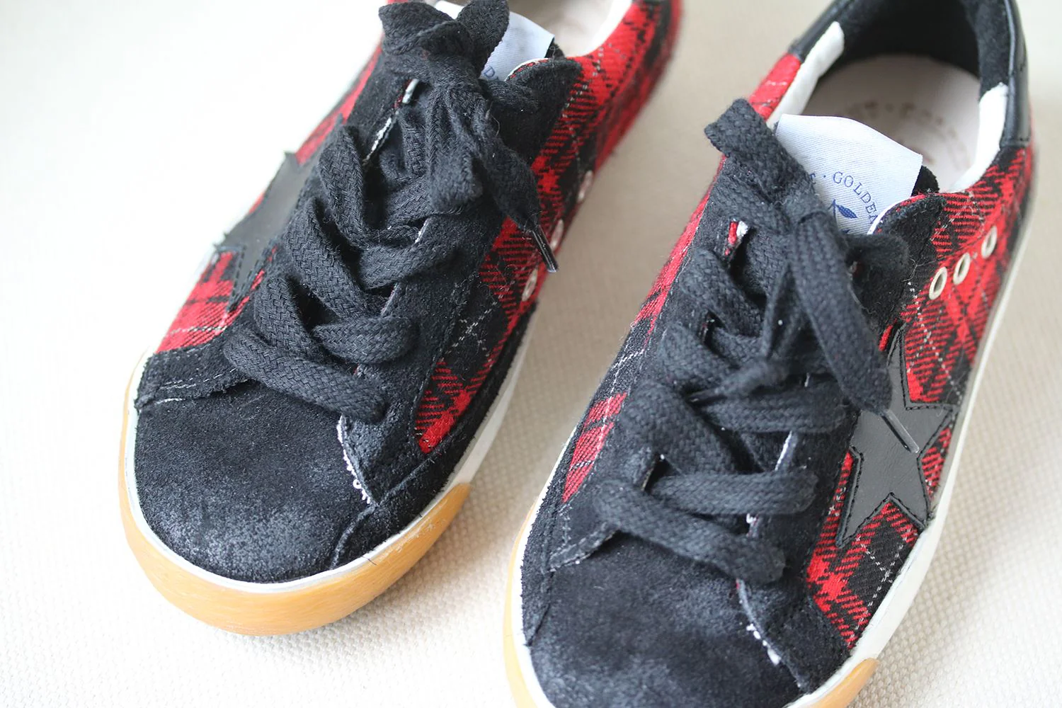 GOLDEN GOOSE DELUXE BRAND FOR BONPOINT TARTAN SNEAKERS EU 28 UK 10 - Image 4