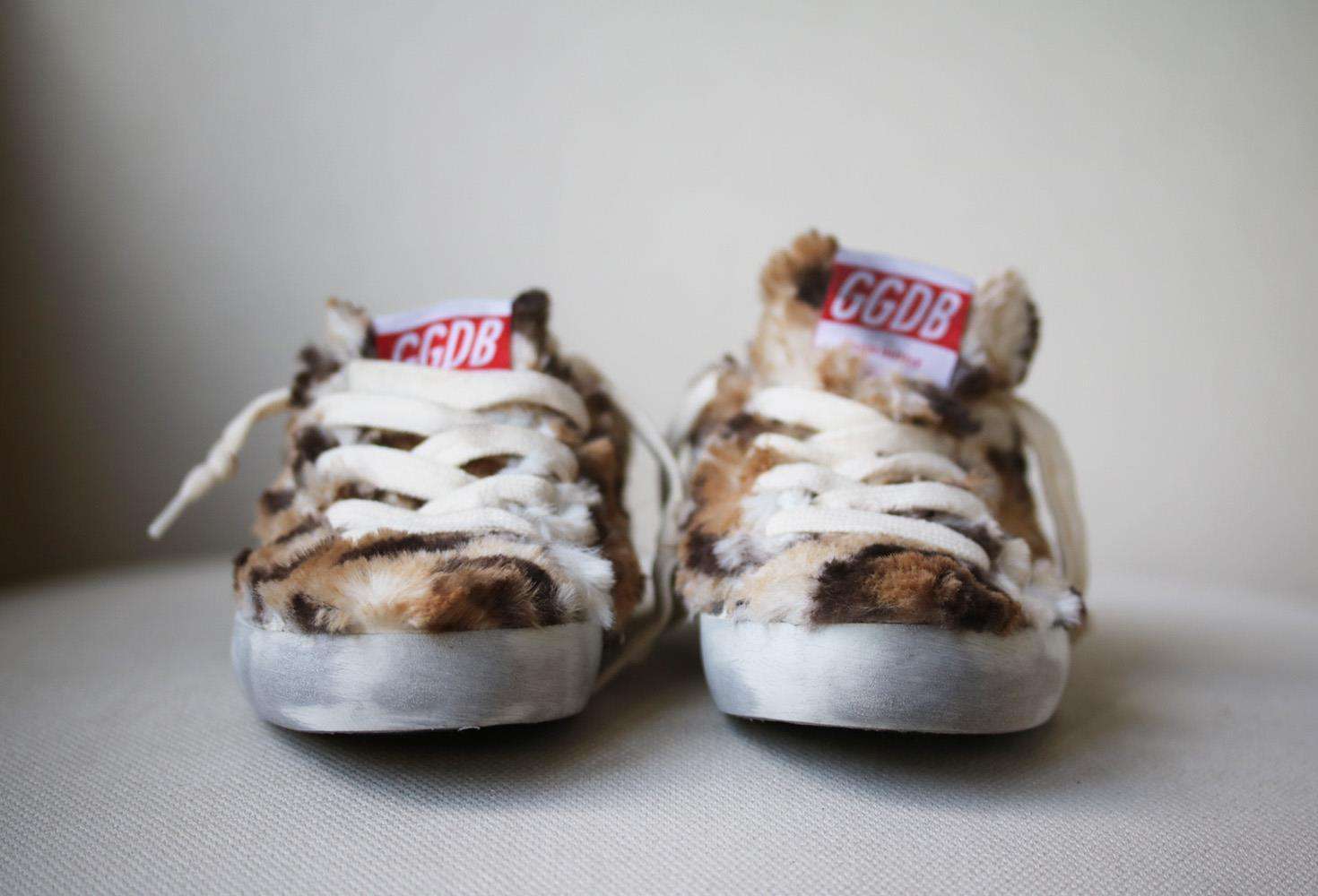 GOLDEN GOOSE DELUXE BRAND KIDS LEOPARD FAUX FUR SNEAKERS EU 29 UK 11 - Image 3