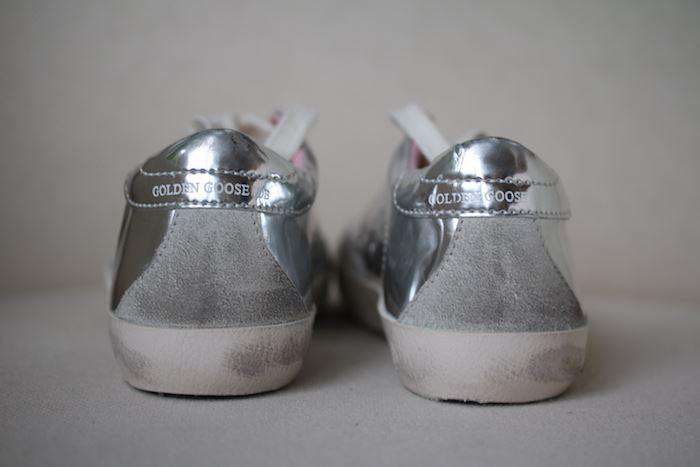 GOLDEN GOOSE DELUXE BRAND KIDS SILVER TRAINERS EU 26 UK 8.5 - Image 3