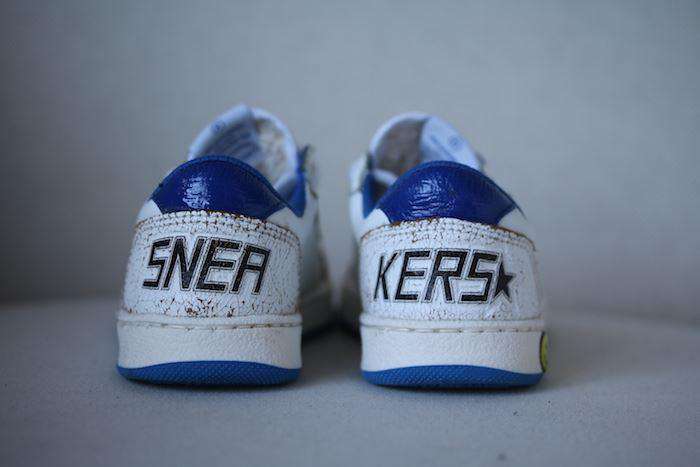 GOLDEN GOOSE DELUXE BRAND KIDS WHITE AND BLUE TRAINERS EU 24 UK 7 - Image 3